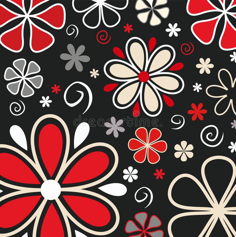Rétro fleurs illustration libre de droits