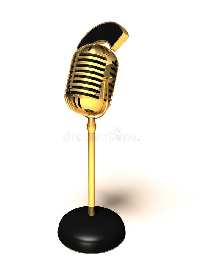Rétro microphone illustration libre de droits Rétro microphone illustration libre de droits