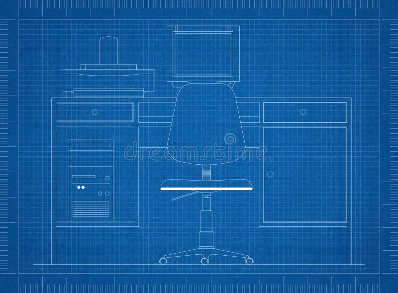 Rétro modèle de bureau - d'isolement illustration stock Rétro modèle de bureau - d'isolement illustration stock