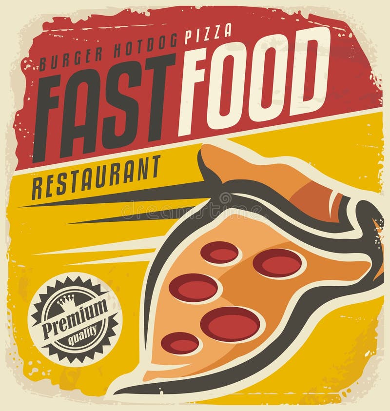 Rétro signe de pizza illustration libre de droits Rétro signe de pizza illustration libre de droits