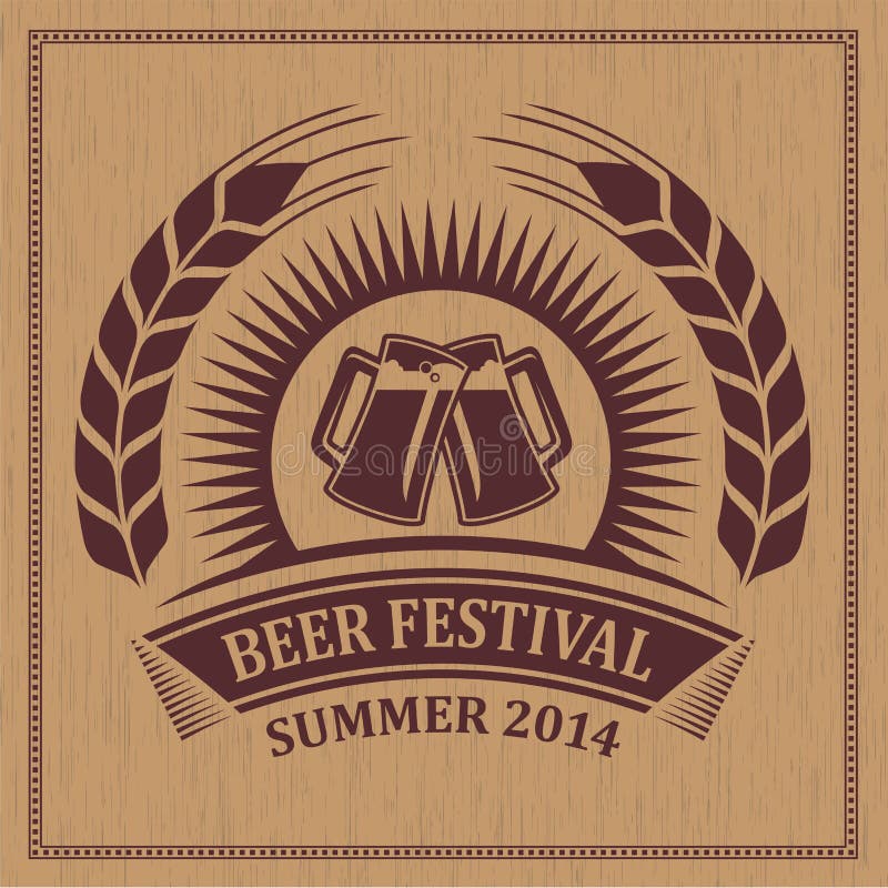 Rétro symbole d'icône de festival de bière de vintage - dirigez la conception illustration stock Rétro symbole d'icône de festival de bière de vintage - dirigez la conception illustration stock
