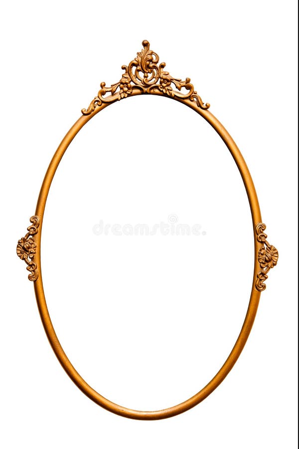 Rétro trame d'or de miroir, d'isolement sur le blanc photos stock