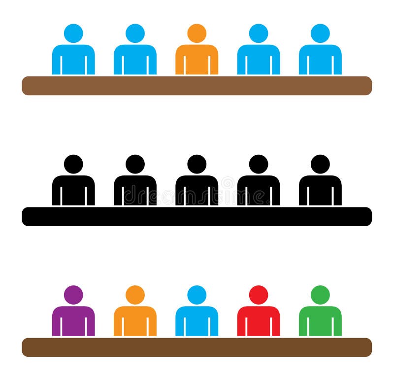 Simple illustration of board meeting clip art. Simple illustration of board meeting clip art