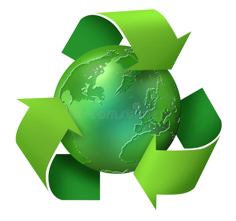 Réutilisation de la terre verte illustration de vecteur Réutilisation de la terre verte illustration de vecteur