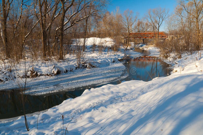 Río de invierno imagenes de archivo