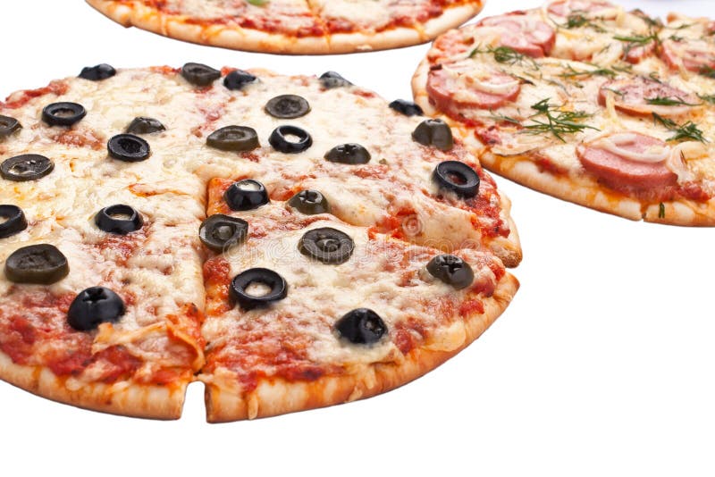 różne pizze pokrajać trzy obrazy stock różne pizze pokrajać trzy obrazy stock