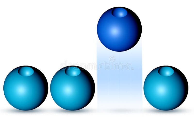 Illustration art of a different blue ball with white background. Illustration art of a different blue ball with white background