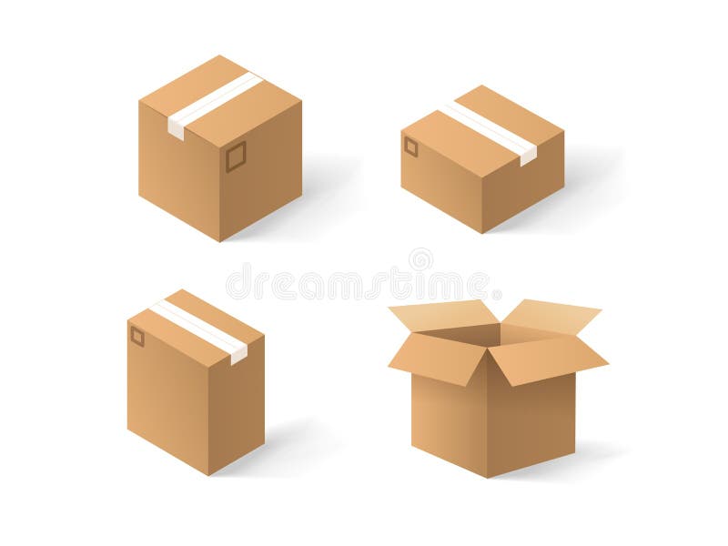 Różny rzemiosło boksuje wektoru set ilustracja wektor