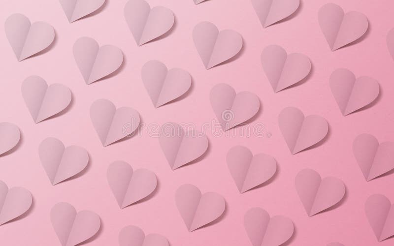 Różowe serca na różowym ilustracja wektor