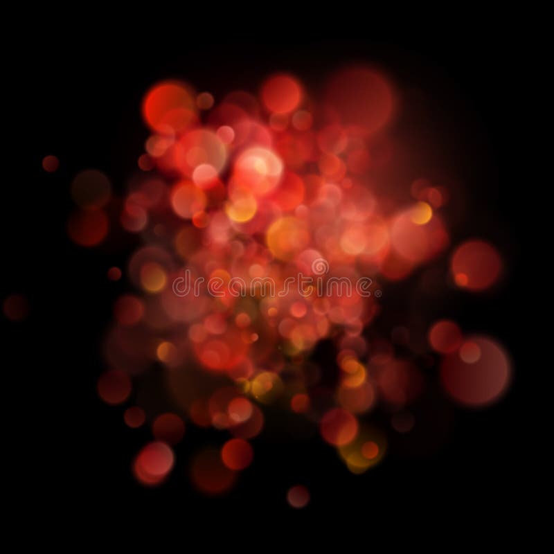 Röd bokeh för abstrakt defocused cirkulär på mörk bakgrund 10 eps stock illustrationer Röd bokeh för abstrakt defocused cirkulär på mörk bakgrund 10 eps stock illustrationer