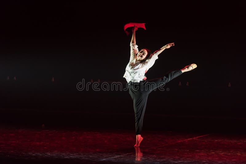 Röd dansdrama för halsduk 20-Lilac