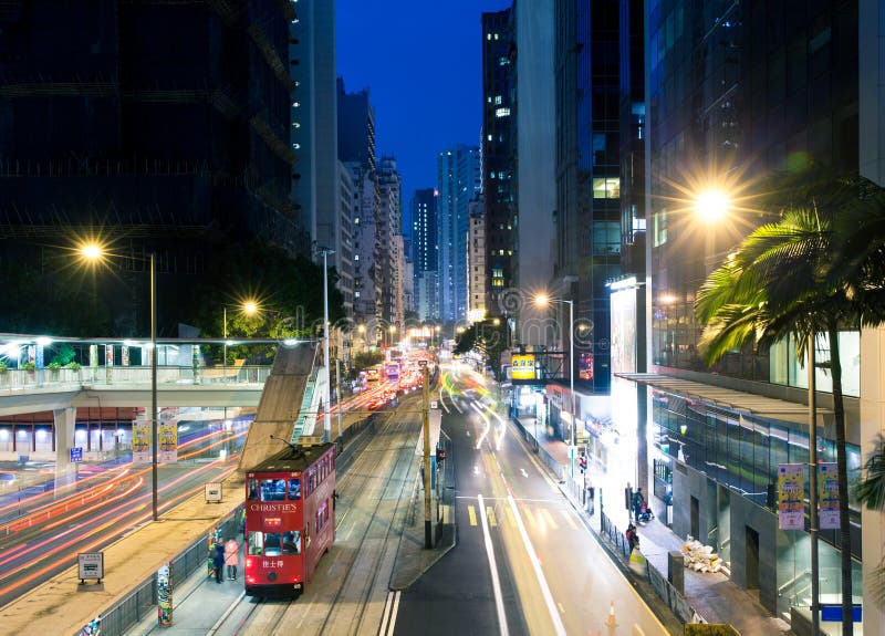Röd Dubblett-däck spårvagn, Hong Kong