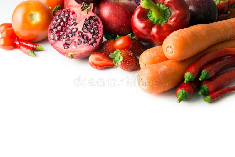 Röd grönsak och frukt arkivfoto Röd grönsak och frukt arkivfoto