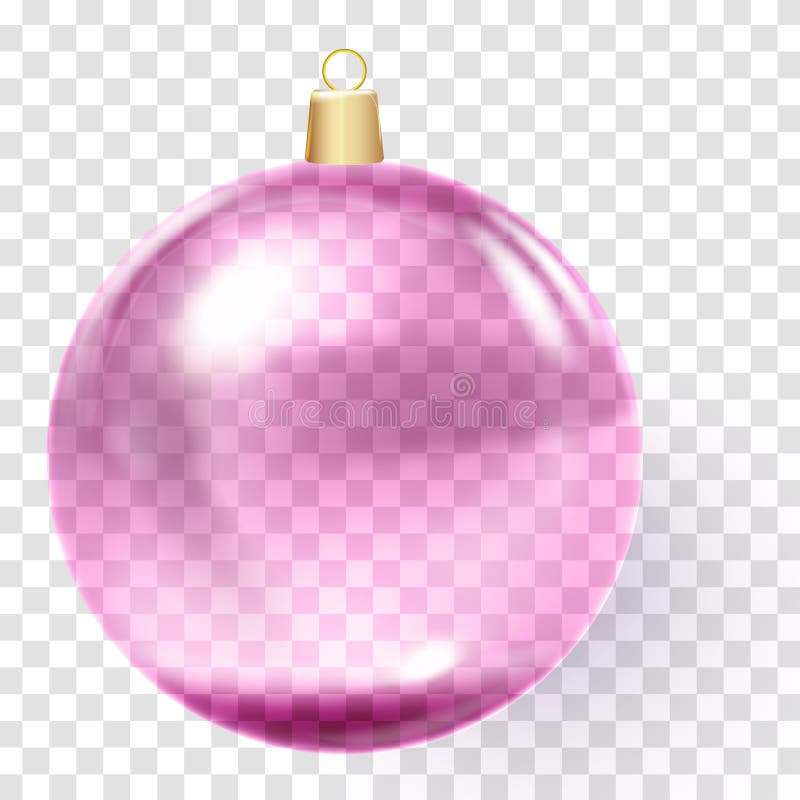 Röd julboll Rosa xmas stock illustrationer