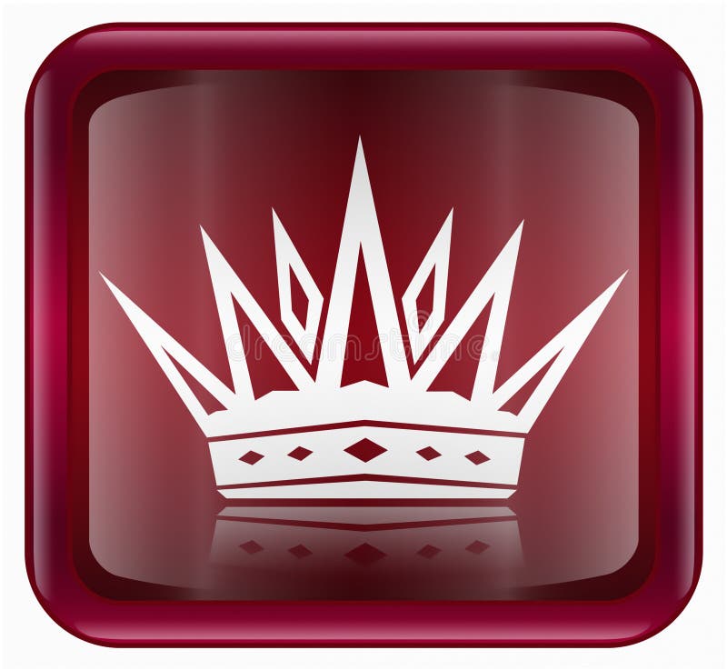 Röd kronikon royaltyfri illustrationer