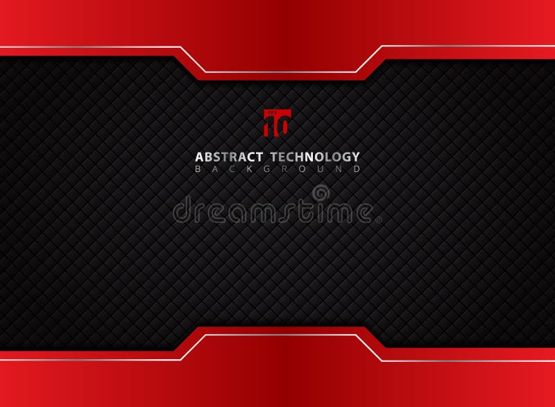 Röd och svart för kontrastabstrakt begreppteknologi bakgrund för mall