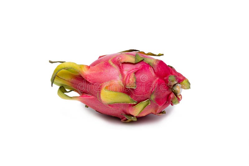 Röd pitaya-tropisk frukt på vit. Röd pitaytropiska frukter på vit bakgrund