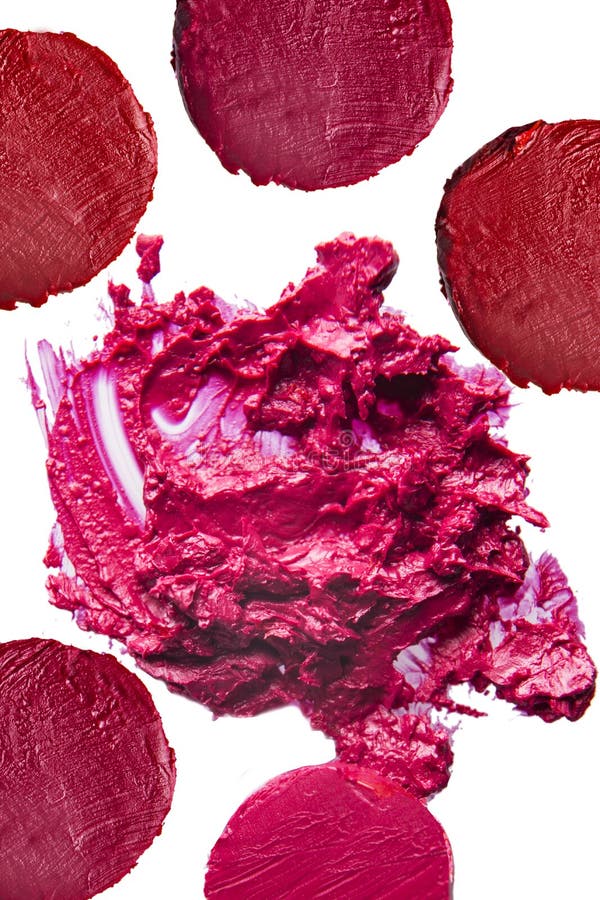 Röda och rosa läppstiftsudd arkivbild Röda och rosa läppstiftsudd arkivbild