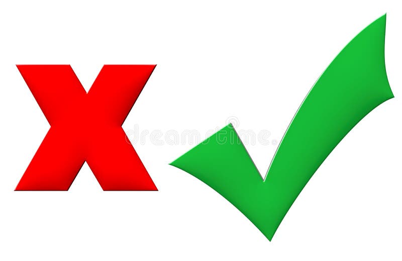 röstar inget symbol 3d ja stock illustrationer röstar inget symbol 3d ja stock illustrationer