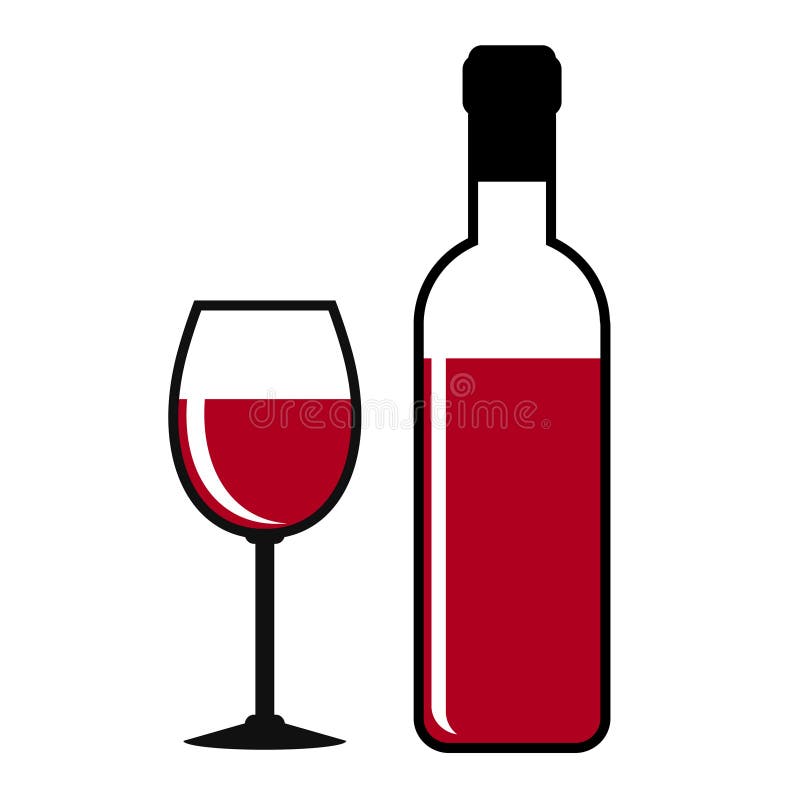 Red wine bottle and glass on white, stock vector illustration,eps10. Red wine bottle and glass on white, stock vector illustration,eps10