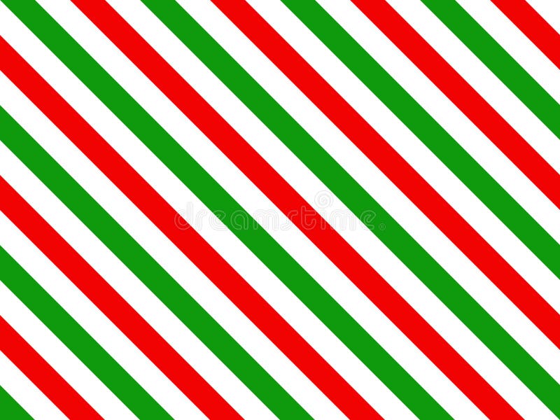 Rött vitt och lime green stripes christmas-bakgrund. Sömlöst korgmönster med raka diagonallinjer. pepparmynta stock illustrationer