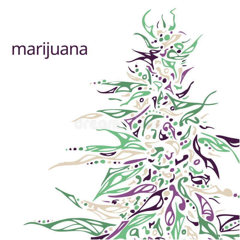 Ręka rysująca ilustracja marihuana royalty ilustracja Ręka rysująca ilustracja marihuana royalty ilustracja