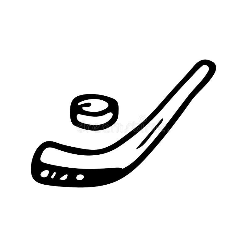 Ręka rysujący hokejowego kija doodle Nakreślenie zimy ikona Dekoracja element pojedynczy białe tło również zwrócić corel ilustrac ilustracja wektor Ręka rysujący hokejowego kija doodle Nakreślenie zimy ikona Dekoracja element pojedynczy białe tło również zwrócić corel ilustrac ilustracja wektor