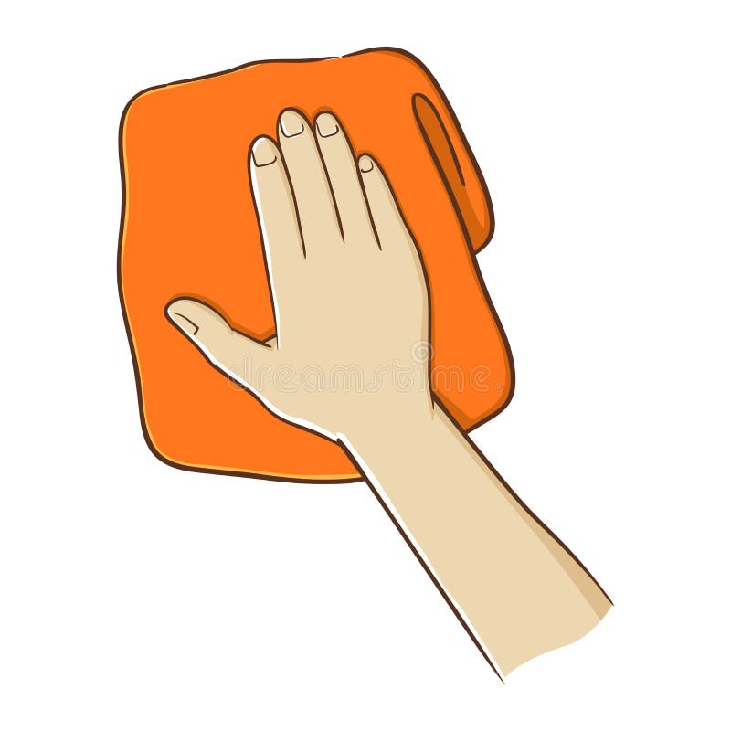 Ręka Trzyma ręcznika ilustracja wektor Ręka Trzyma ręcznika ilustracja wektor