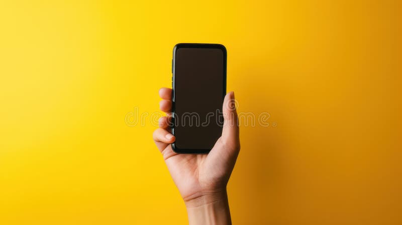 Ręka trzymająca smartfon. generowane przez algorytmy sztuczne obraz royalty free