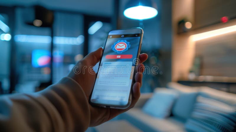 Ręka trzymająca smartfon. generowane przez algorytmy sztuczne obraz royalty free