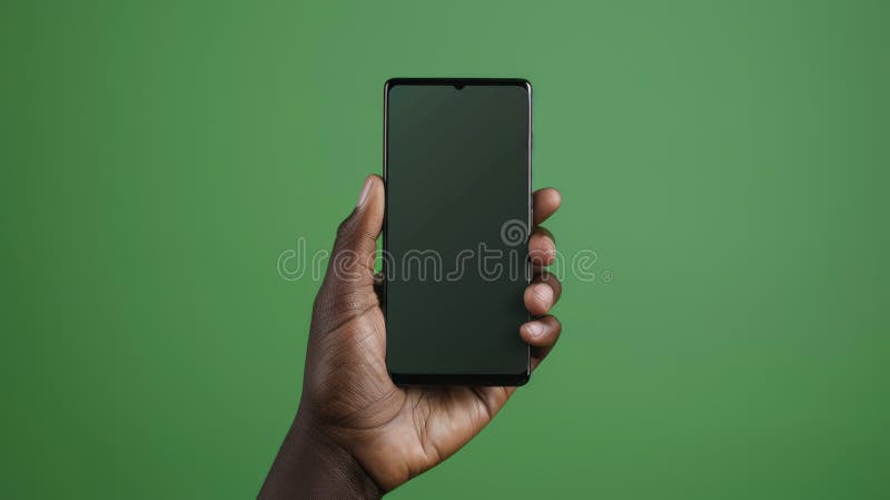 Ręka trzymająca smartfon. generowane przez algorytmy sztuczne zdjęcie royalty free
