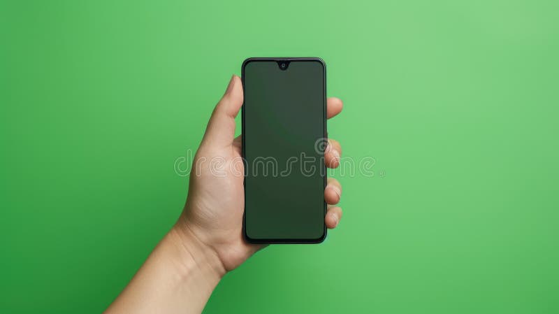 Ręka trzymająca smartfon. generowane przez algorytmy sztuczne zdjęcia royalty free