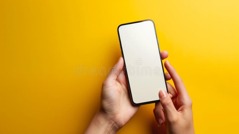 Ręka trzymająca smartfon. generowane przez algorytmy sztuczne zdjęcie stock