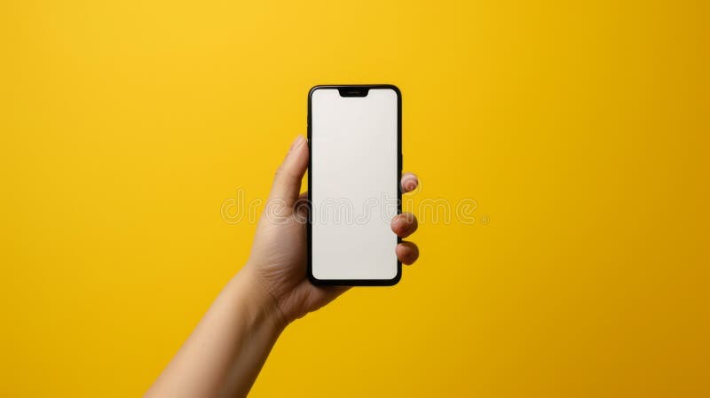 Ręka trzymająca smartfon. generowane przez algorytmy sztuczne zdjęcia royalty free