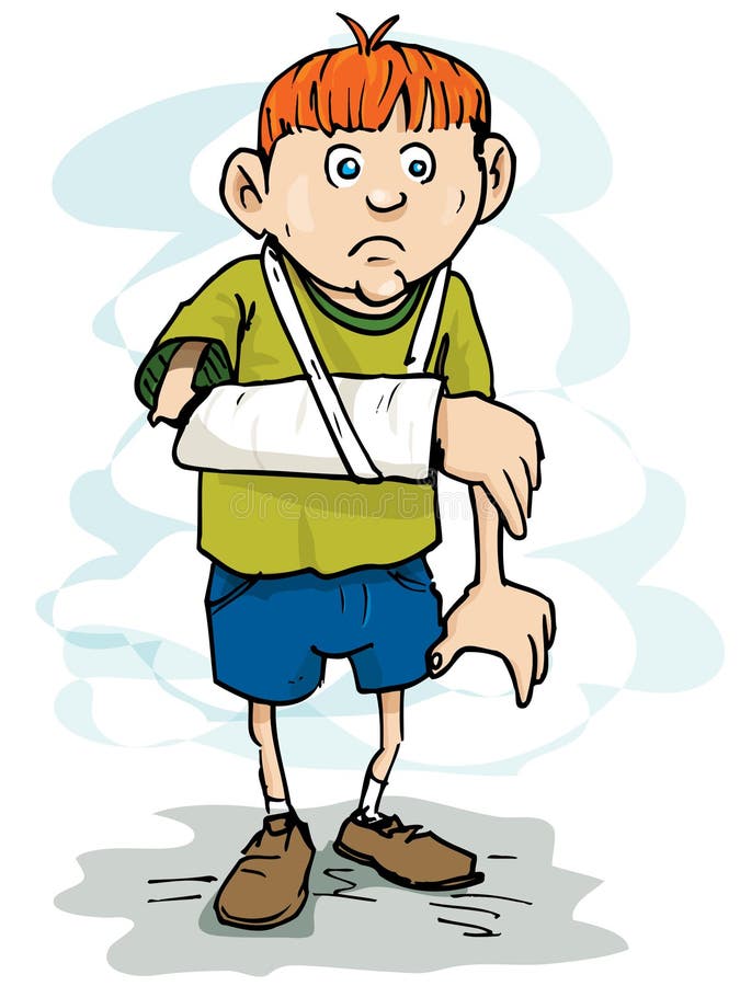 ręki chłopiec łamająca kreskówka ilustracja wektor ręki chłopiec łamająca kreskówka ilustracja wektor