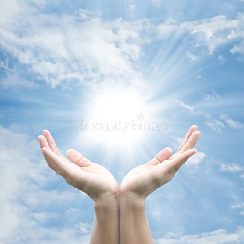 Two hand holding the sun. Two hand holding the sun