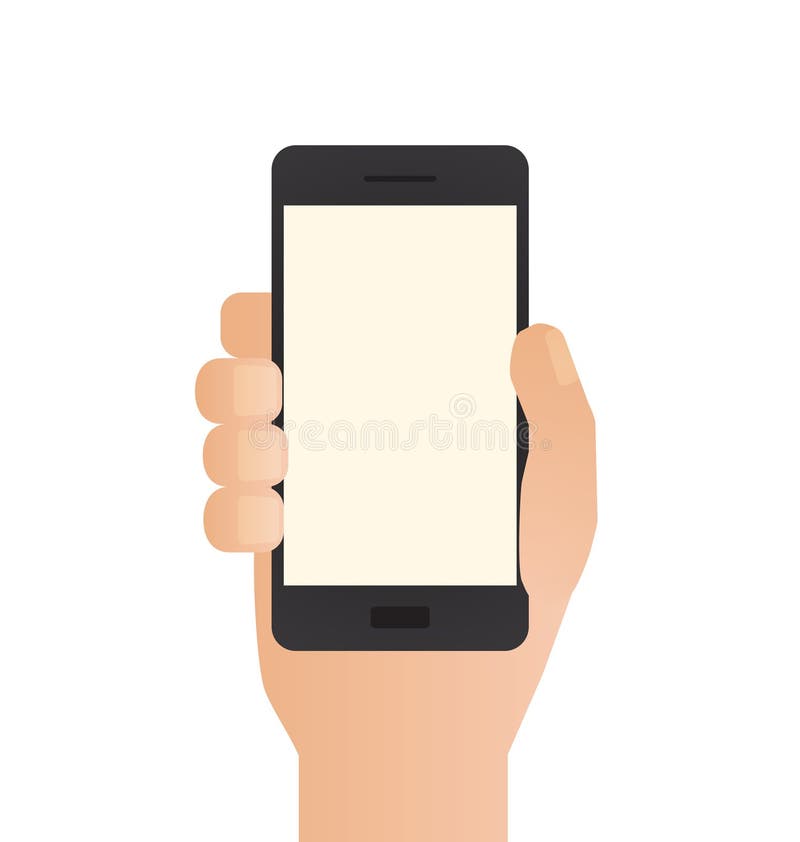 Ręki mienia telefon ilustracji