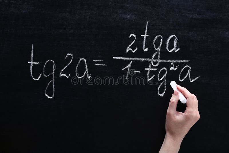 Ręki writing maths formuły obraz stock