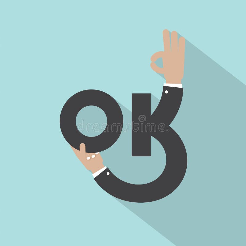 Ręki Z OK typografia projektem ilustracja wektor Ręki Z OK typografia projektem ilustracja wektor