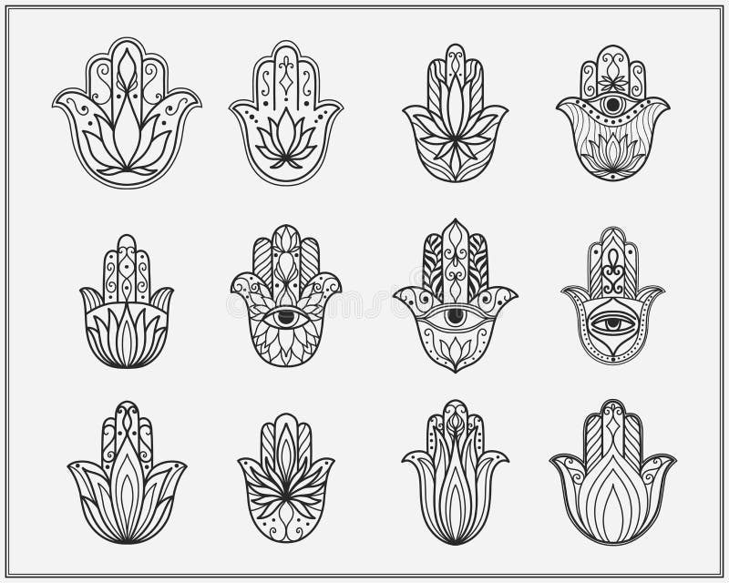 Estudos para tattoo Hamsá / Mão de Fatima #hamsa #mandala …