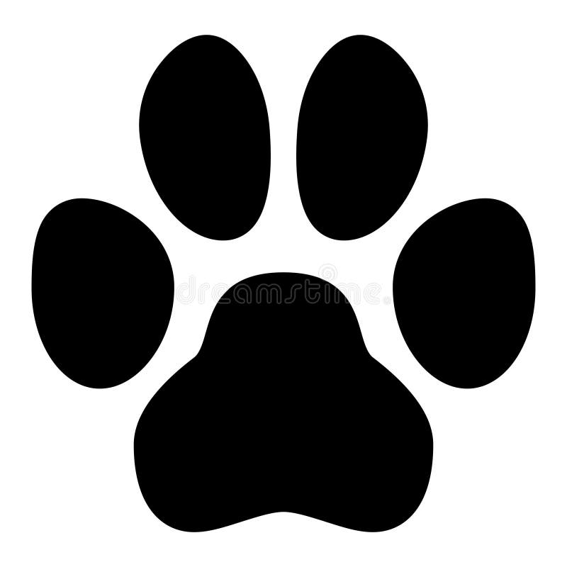 Símbolo De La Pata Del Animal Doméstico Forma Simple De La Huella Del Perro  Negro O Del Gato Ilustración del Vector - Ilustración de marca, punta:  115169842