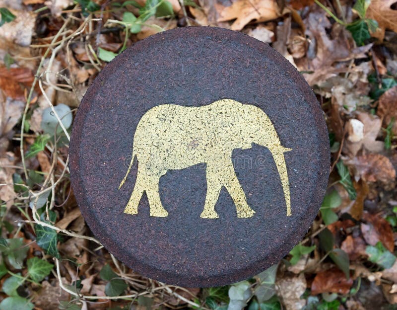 Elefante, Un Símbolo De La Buena Suerte Imagen de archivo - Imagen de  dorado, fondo: 101857377