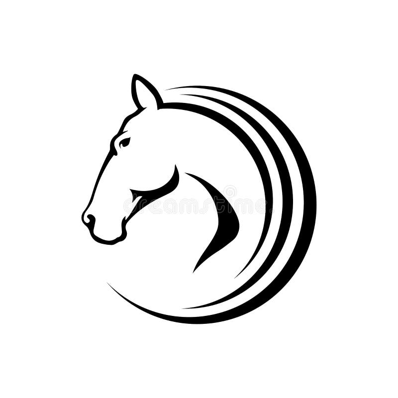 Símbolo Do Vetor Do Logotipo Da Cabeça Do Cavalo Preto O Silhoutte Do  Desenho Da Ilustração Do Cavalo Negro Ilustração do Vetor - Ilustração de  cavalo, nave: 165803338