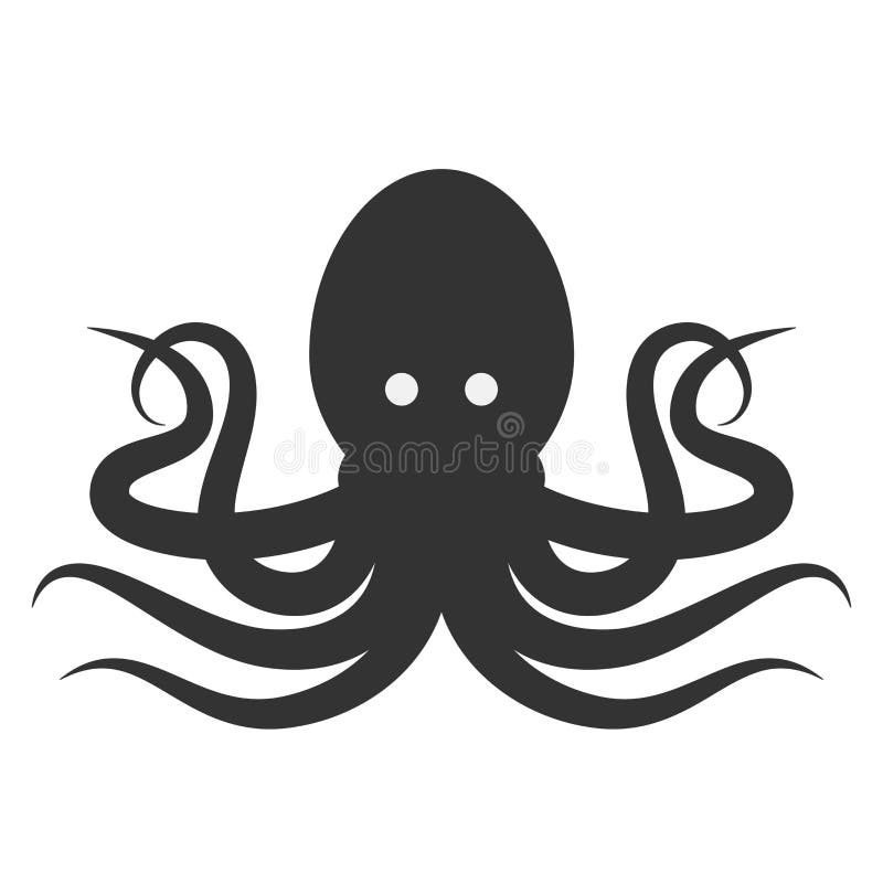 Símbolo Kraken Lendário Monstro Do Mar Ilustração do Vetor