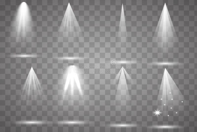 Scene illumination collection, transparent effects. vector illustration Scene illumination collection, transparent effects. vector illustration