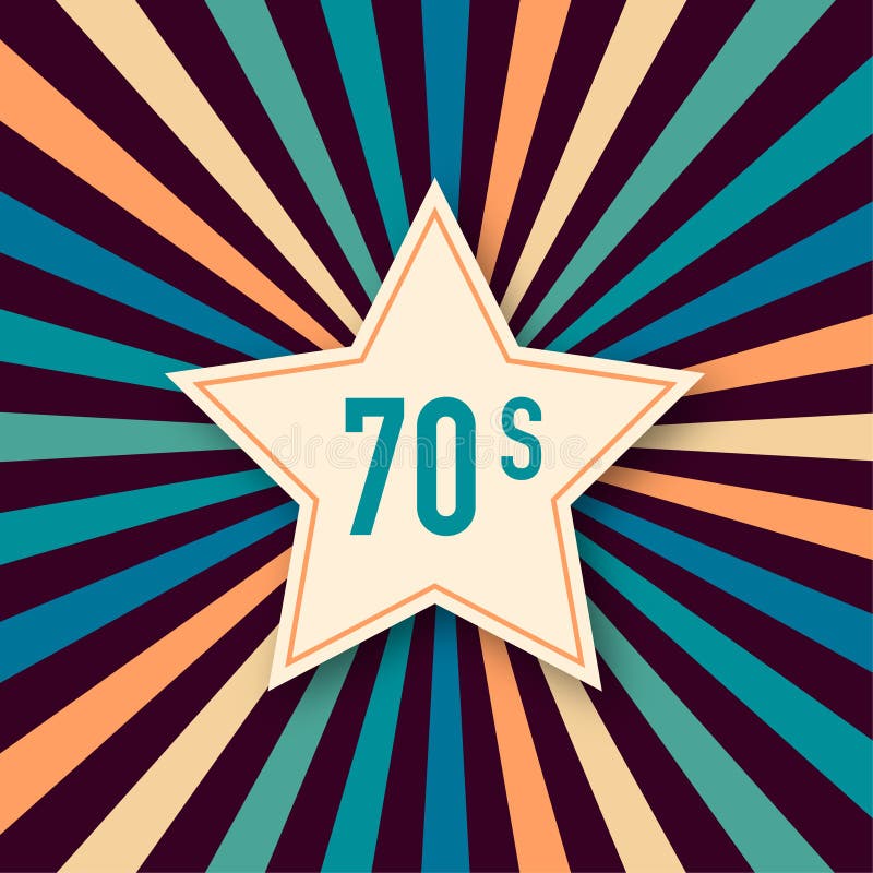 70s, 1970 Abstract Vector Stock Retro Lines Background. Vector ...
