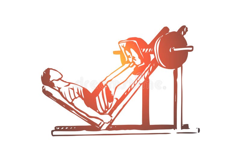 S?ance d'entra?nement, formation, forme physique, saine, concept de sport Vecteur d'isolement tir? par la main illustration stock S?ance d'entra?nement, formation, forme physique, saine, concept de sport Vecteur d'isolement tir? par la main illustration stock