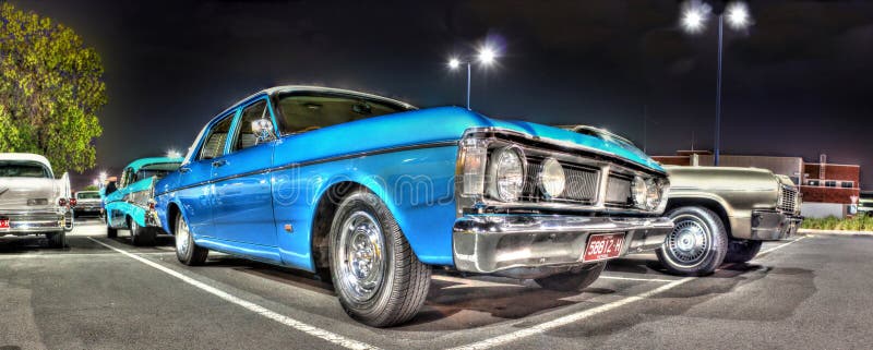 1970s australijczyk budujący Ford zdjęcia stock 1970s australijczyk budujący Ford zdjęcia stock