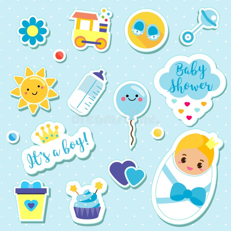 Baby Boy Stickers For Baby Shower Party Celebration Decorative