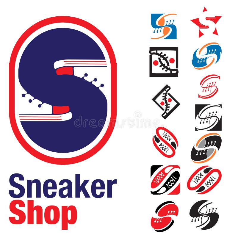 S letter based Sneaker SHoes Shop vector illustration. S letter based Sneaker SHoes Shop vector illustration